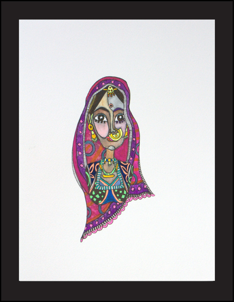 Tribal Woman: Portrait, 9"x12" Limited edition of 50, Archival Pigment Print (Saheli)