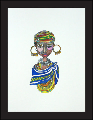 Tribal Woman: Portrait, 9"x12" Limited edition of 50, Archival Pigment Print (Sisa)