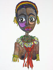 Tribal Woman: Portrait, 9"x12" Limited edition of 30, Archival Pigment Print (Dimu)