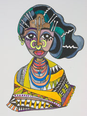 Tribal Woman: Portrait, 9"x12" Limited edition of 50, Archival Pigment Print (Rukmini)