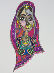 Tribal Woman: Portrait, 9"x12" Limited edition of 50, Archival Pigment Print (Saheli)