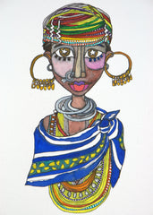 Tribal Woman: Portrait, 9"x12" Limited edition of 50, Archival Pigment Print (Sisa)