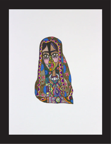 Tribal Woman: Portrait, 9"x12" Limited edition of 30, Archival Pigment Print (Laali)